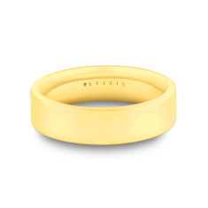 Men's Sylvie 14k Yellow Gold 6mm MBB Bladed Band - NYX 1