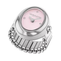 COACH Sammy Pink Dial Stainless Steel Ring Watch 18x22mm - 14504624 1