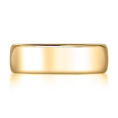 A.JAFFE Expandable™ 7mm High Polish Soft Domed 14k Yellow Gold Wedding Band - Size 10 1