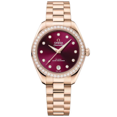 OMEGA Seamaster Aqua Terra Burgundy Diamond Dial Sedna™ Gold Watch 30mm - 22055302061001 1
