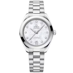 OMEGA Seamaster Aqua Terra White Diamond Dial Stainless Steel Watch 30mm - 22010302055001 1
