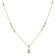 1/2ctw Pear Diamond 14k Yellow Gold Necklace 1