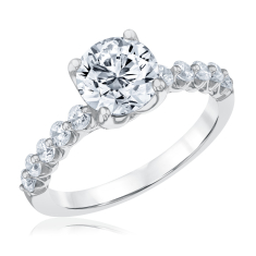 2 1/5ctw ECONIC Star Round Lab Grown Diamond White Gold Engagement Ring 1