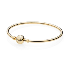 Pandora Moments 14k Yellow Gold Bangle Bracelet 1