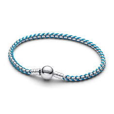 Pandora Blue Cord Snake Chain Bracelet 1