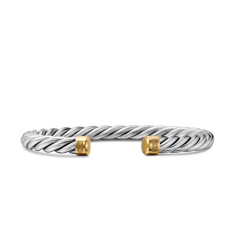 David Yurman Cable Cuff Bracelet in Sterling Silver with 18K Yellow Gold, 6mm 1