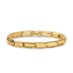 Men's David Yurman Chevron Link Bracelet in 18K Yellow Gold, 7.6mm 1