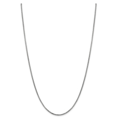 14k White Gold 1.75mm Round Box Chain Necklace 1
