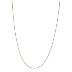 14k Yellow Gold 0.7mm Box Chain Necklace 1