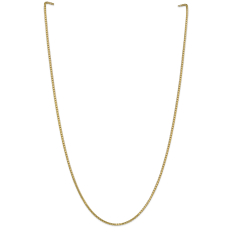 14k Yellow Gold 1.9mm Box Chain Necklace 1