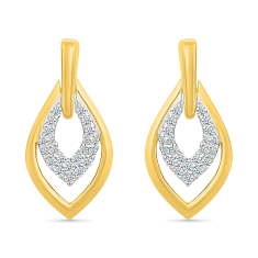 1/5ctw Diamond 10k Yellow Gold Drop Earrings 1