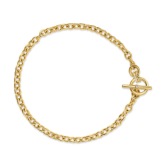 David Yurman DY Mercer Toggle Chain Necklace in 18K Yellow Gold with Diamonds, 8mm 1