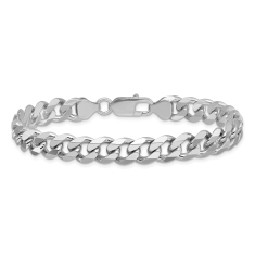 Sterling Silver 8.3mm Curb Chain Bracelet 1