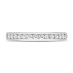1/4ctw Diamond 14k White Gold Channel-Set Wedding Band 1