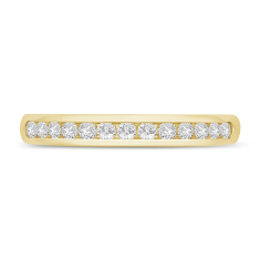 1/4ctw Diamond 14k Yellow Gold Channel-Set Wedding Band 1