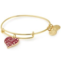 Alex and Ani Fall in Love Color Infusion Charm Bangle Bracelet - Shiny Gold Finish