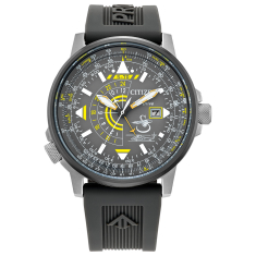 Citizen Eco-Drive Promaster Nighthawk X Sikorsky Grey Dial Black Rubber Strap Watch 42mm - BJ7004-43H 1