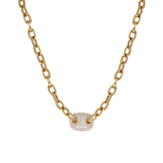 Crivelli 2 1/4ctw Diamond Pave Station 18k Yellow Gold Necklace 1