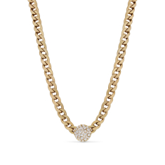 Crivelli 5/8ctw Diamond Pave Circle 18k Yellow Gold Necklace 1