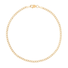Curb 10k Yellow Gold Chain Bracelet 2.5mm - 8 Inches
