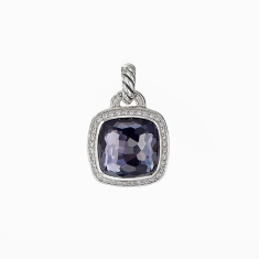David Yurman Albion Pendant with Black Orchid and Diamonds, 14mm 1
