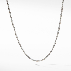 David Yurman Baby Box Chain Necklace with An Accent of 14k Gold, 1.7mm 1