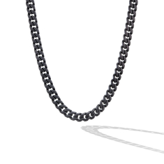 David Yurman Black Titanium 8mm Curb Chain Necklace 1