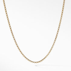 David Yurman Box Chain Necklace in 18k Gold, 1.7mm 1