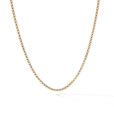 David Yurman Box Chain Necklace in 18K Yellow Gold, 1.7mm 1