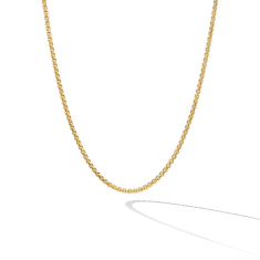 David Yurman Box Chain Necklace in 18K Yellow Gold 1mm 1