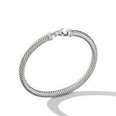 David Yurman Buckle Bracelet with Pave Diamonds | 5mm 1