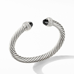 David Yurman Cable Bracelet with Black Onyx and Diamonds 1
