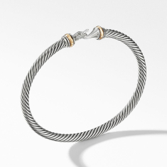 David Yurman Cable Buckle Bracelet with 18K Yellow Gold, 4mm 1