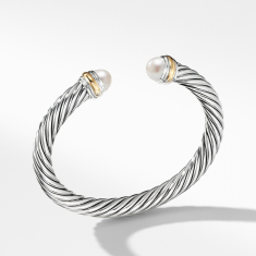 David Yurman Cable Classic Collection Bracelet with Pearls and 14k Yellow Gold, 7mm 1