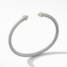 David Yurman Cable Classic Collection Bracelet with Prasiolite and Diamonds, 4mm 1