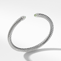 David Yurman Cable Classic Collection Bracelet with Prasiolite and Diamonds, 5mm 1
