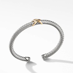 David Yurman Cable Classic Collection X Bracelet with 14k Gold, 5mm 1