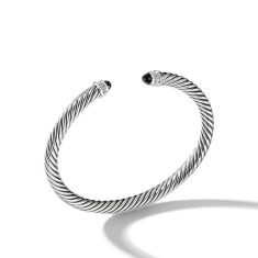 David Yurman Cable Classics Color Bracelet with Black Onyx and Pave Diamonds, 5mm 1