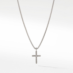 David Yurman Cable Classics Cross Necklace with Diamond - 16 Inches 1