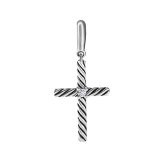David Yurman Cable Classics Cross Pendant with Diamond 1