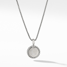 David Yurman Cable Collectibles Collection Initial Charm Necklace with Diamonds, Letter L 1