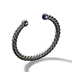 David Yurman Cable Cuff Bracelet with Lapis Lazuli 1