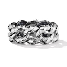 David Yurman Cable Edge Curb Chain Bracelet in Recycled Sterling Silver 1
