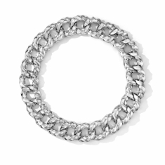 David Yurman Cable Edge Curb Chain Necklace in Recycled Sterling Silver 1