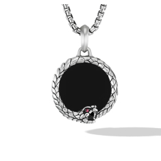 David Yurman Cairo Ouroboros Amulet with Black Onyx and Ruby 1