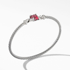 David Yurman Chatelaine Bracelet with Rhodolite Garnet and Diamonds 1