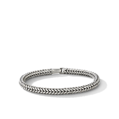 David Yurman Chevron Bead Bracelet in Sterling Silver - Small 1