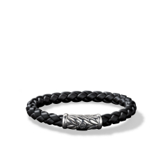 David Yurman Chevron Black Rubber Bracelet - 9 Inches 1