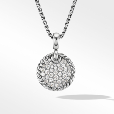 David Yurman DY Elements Disc Pendant with Pave Diamonds 1