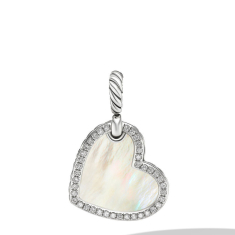 David Yurman DY Elements Heart Amulet with Mother of Pearl and Pave Diamonds 1